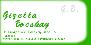 gizella bocskay business card